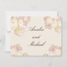 Pastel Perzik & Crème Bloemen Bruiloftsinvatie
