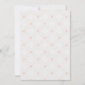 Pastel Perzik en Crème Geometrische Uitnodiging vo (Achterkant)