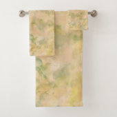 Pastel Perzik en Groen Gemarmerd Bad Handdoek (Insitu)