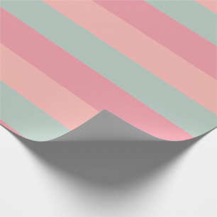 Pastel Perzik En Teal Kleurtinten Cute Sjabloon Cadeaupapier