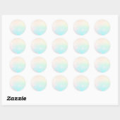 pastel perzik turquoise ronde sticker (Vel)