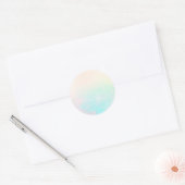 pastel perzik turquoise ronde sticker (Envelop)