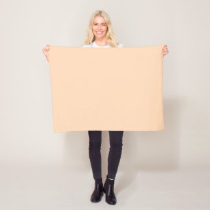 Pastel Perzikkleurige Effen Kleur Klassiek Ele Fleece Deken