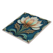 Pastel Petals on Teal Tegeltje (Zijkant)