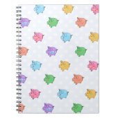 Pastel Pig Pattern Notitieboek (Voorkant)