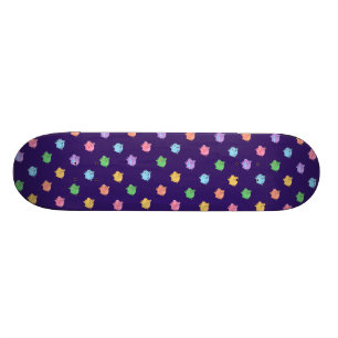 Pastel Pig Pattern Skateboard