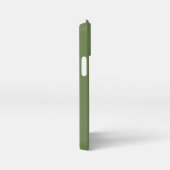 Pastel pine Green Shadow Monogram with name iPhone Hoesje (Rechterkant)