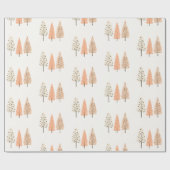 Pastel Pine Tree Christmas Holiday Gift Cadeaupapier (Vlak)