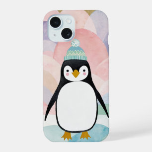 Pastel Pinguïn Piek iPhone 15 Hoesje