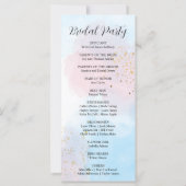 Pastel Pink and Blue Watercolor Programme de maria (Dos)