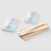 Pastel Pink and Blue Waterverf Wedding Programme Handwaaier (Niet-gemonteerd)