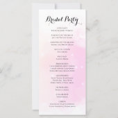 Pastel Pink and Cream Sparkling Wedding Programme (Dos)
