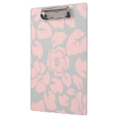 Pastel Pink and Grey Floral Monogram Klembord (Links)