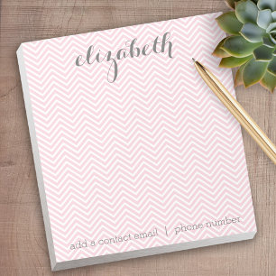 Pastel Pink and Grey Stationery Suite for Women Notitieblok