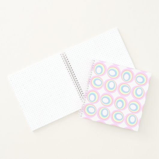 Pastel Pink Aqua Yellow Rainbow Circles Journal (Intérieur)