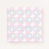 Pastel Pink Aqua Yellow Rainbow Circles Journal (Devant)