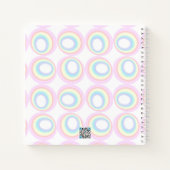 Pastel Pink Aqua Yellow Rainbow Circles Journal Notitieboek (Achterkant)