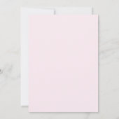 Pastel Pink Baby Faire-part de naissance Card (Dos)