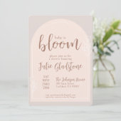 Pastel Pink Baby In Bloom Shower Invitation (Debout devant)