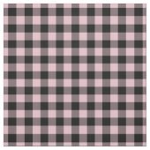 Pastel Pink & Black Plaid Gingham Stof (Swatch)