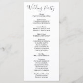 Pastel Pink Black Wedding Programme (Dos)