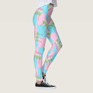 Pastel Pink Blue À damiers Dango Leggings