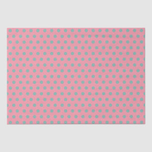 Pastel Pink Blue Blauwgroen Polka Dots Tissuepapier