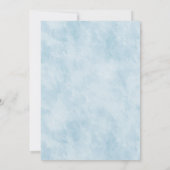 Pastel Pink Blue Floral Wedding Brunch Kaart (Achterkant)