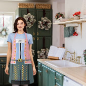 Pastel Pink Blue Monogram Nutkraker Schort