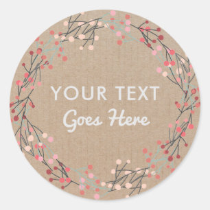 Pastel Pink Blush Rose Floral étiquette botanique