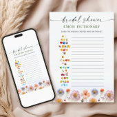 Pastel Pink Boho Fleur sauvage carte de jeu nuptia