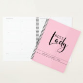 Pastel Pink Boss Lady Logo op persoonlijke titel Planner (Display)