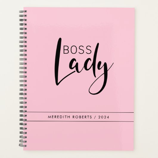 Pastel Pink Boss Lady Logo Personnalisé (Devant)