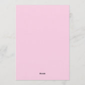 Pastel Pink Bow Seamless Pattern – Cute Aesthetic  Kaart (Achterkant)