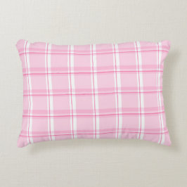Pastel Pink Checkered Accent Kussen