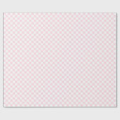 Pastel Pink Checkered Wrapping Paper Cadeaupapier (Vlak)