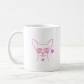 Pastel Pink Chihuahua Custom Name Dog Mom Mug (Gauche)
