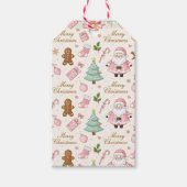 Pastel Pink Christmas Delight Cadeaulabel (Voorkant)