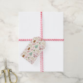 Pastel Pink Christmas Delight Cadeaulabel (Met Touw)