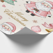 Pastel Pink Christmas Delight Cadeaupapier (Hoek)