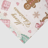 Pastel Pink Christmas Delight Tissuepapier (Detail)