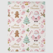 Pastel Pink Christmas Delight Tissuepapier (Voorkant)