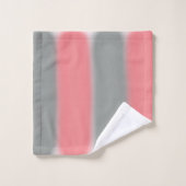 Pastel Pink Coral Gris Blanc Art Abstrait (Gant de toilette)