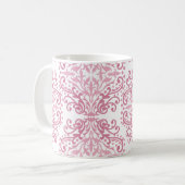 Pastel Pink Damask Café Mug (Devant gauche)