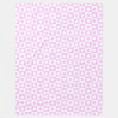 Pastel Pink Dots and Squares Pattern Fleece Deken (Voorkant)