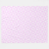 Pastel Pink Dots and Squares Pattern Fleece Deken (Voorkant (Horizontaal))