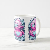 Pastel Pink en caoutchouc Canard Mug (Devant droit)