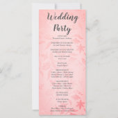 Pastel Pink et Floral Metallic Wedding Programme (Dos)