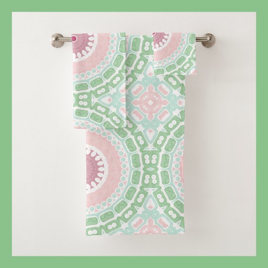 Pastel Pink et Green Mandala