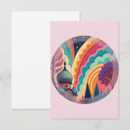 Pastel Pink Fairytale Carte de remerciements - Per (Devant / Derrière)